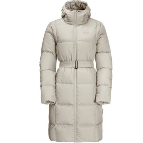 Jack Wolfskin Jackets & Blazers - NWT Jack Wolfskin Long Puffer Coat, Light Grey Taupe, Size XS